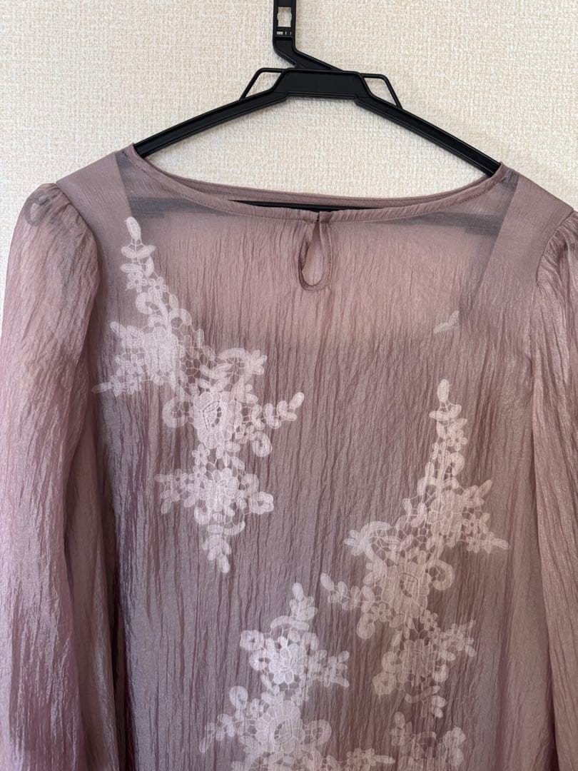 【クリーニング済】【LE'RURE】シアーAラインワンピース