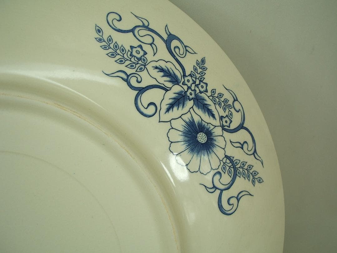 横浜物語・オランダ・大絵図大皿・１枚・直径427mm・作家物・共箱付・USED品