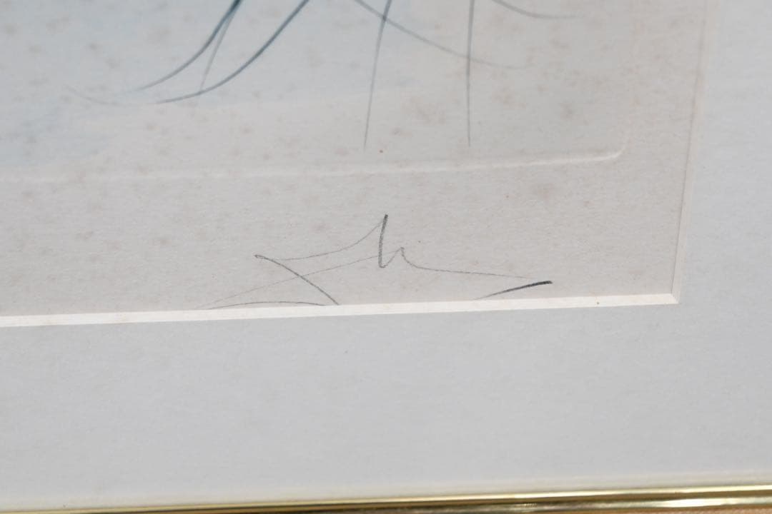 サルバドール・ダリ 版画 頌歌第６番 接吻 サイン 書類有り 1971