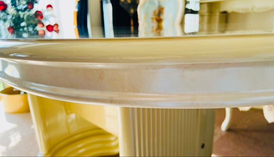 サルタレッリフローレンス ダイニングテーブルアイボリー イタリア 145cm