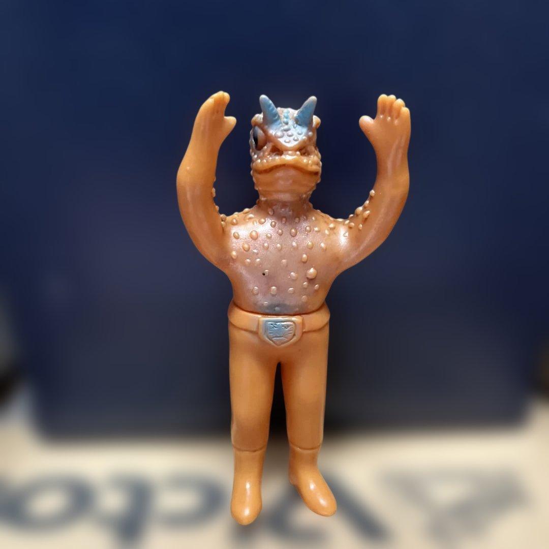 ⚠️レア　仮面ライダー　ガマギラー　ミニソフビ　旧バンダイ　ポピー　当時物