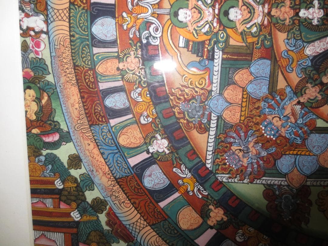 【チベット密教・綿布仏画・仏教美術・仏教絵画】手書き/手描き