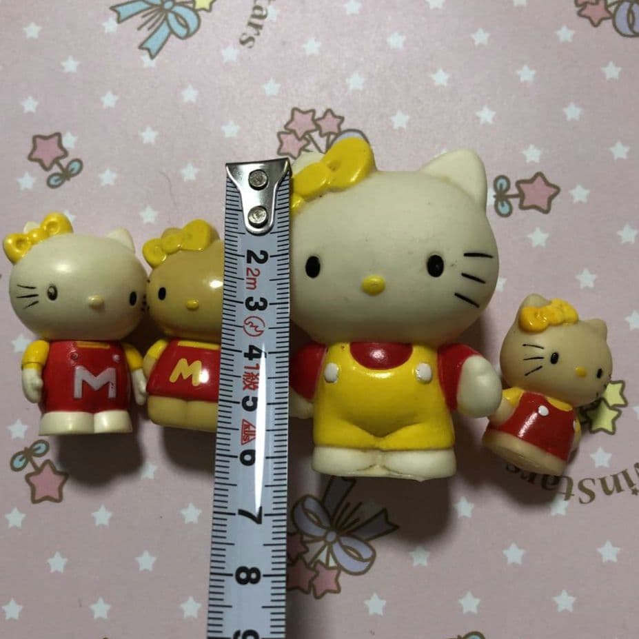 中古ハローキティちゃんの双子のミミィちゃんセットフィギュア♥ソフビ♥マスコット等