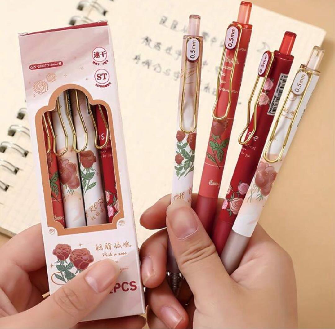 あやたん☻♡ ペンセット パープル ローズ