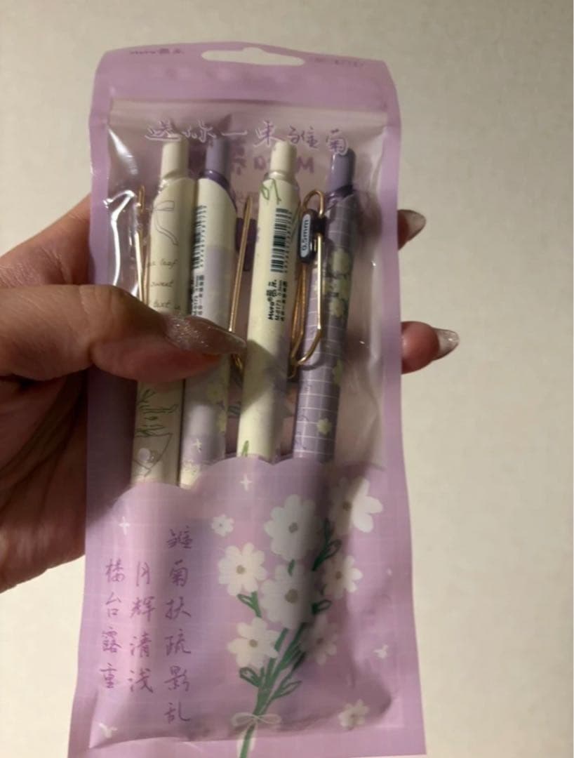 あやたん☻♡ ペンセット パープル ローズ