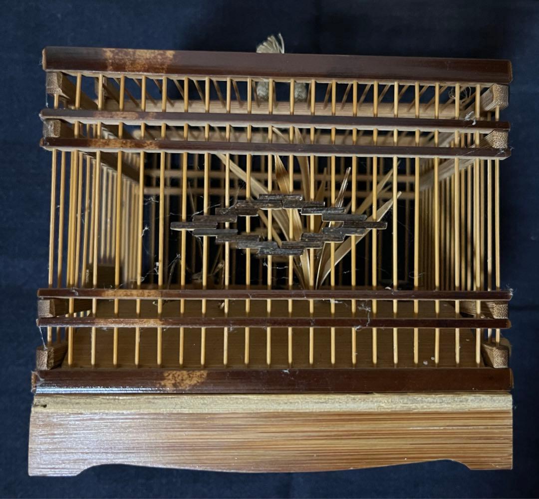 煎茶道具　千筋細工　虫籠　鈴虫置物　落款有り　お値下げしました