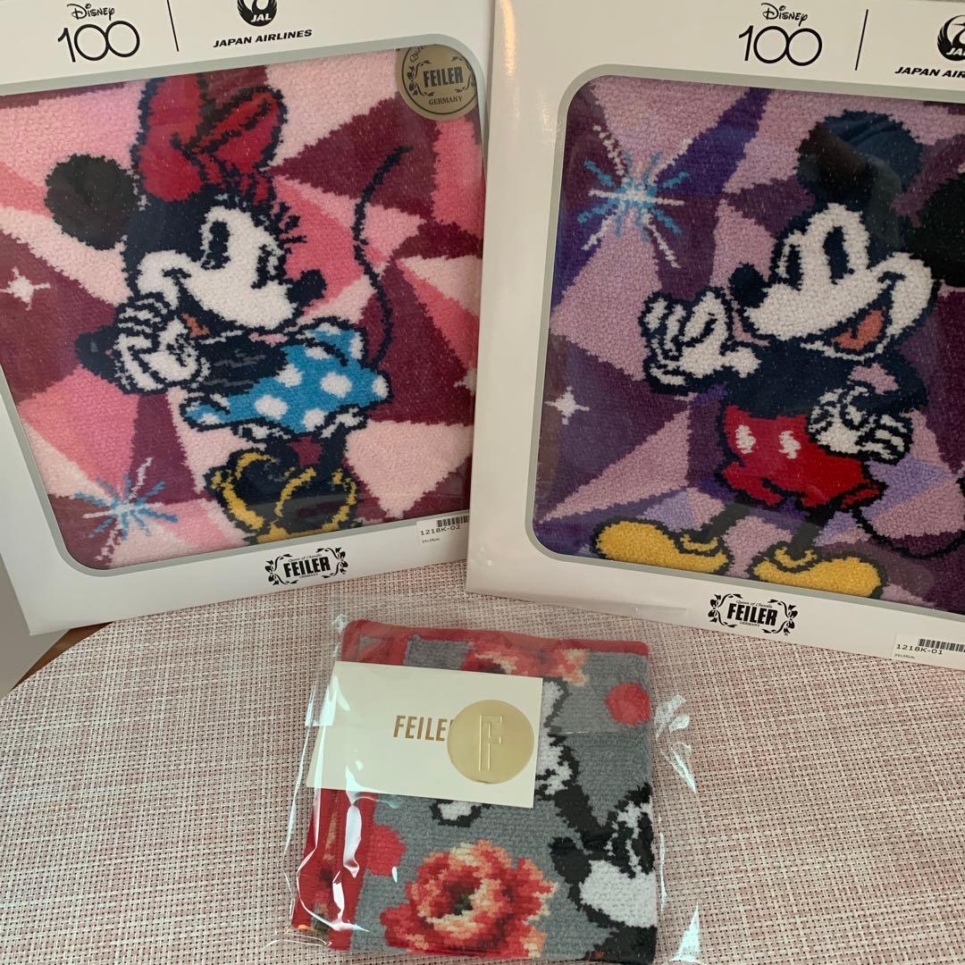 フェイラー　ミッキー&ミニーJAL他3点セット♪