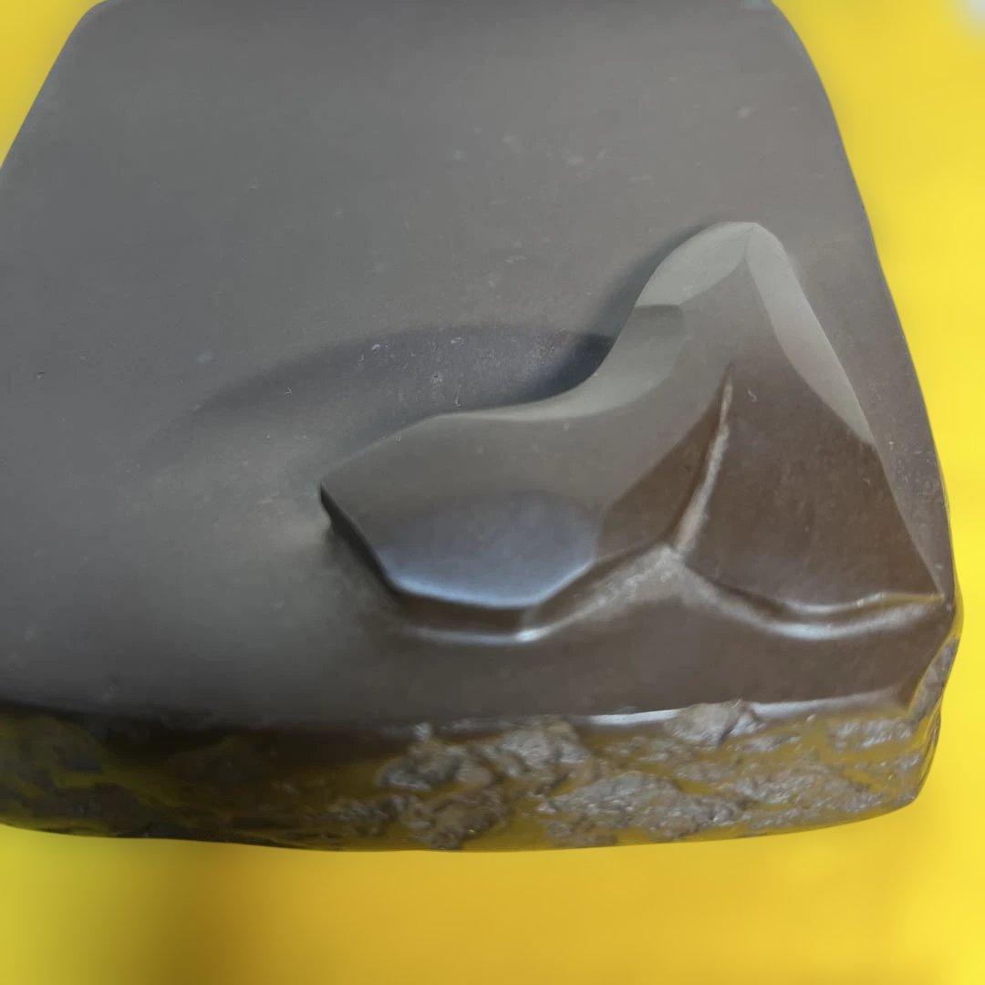 ⭕️赤間硯　特殊研　「芽」 名工　堀尾卓司　玉弘堂　美品　昭和47年作品