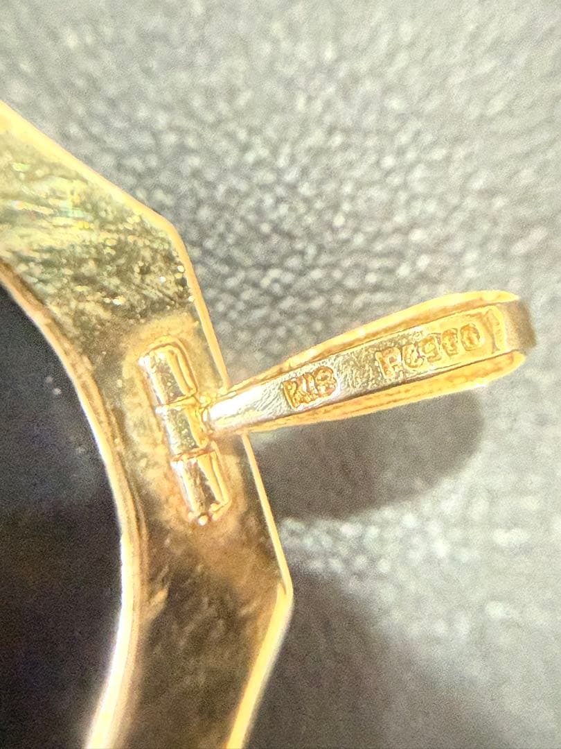 オニキスと18金とp t900カメオブローチ