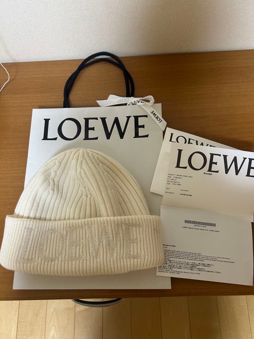 「値下げしました」LOEWE アイボリー ニット帽