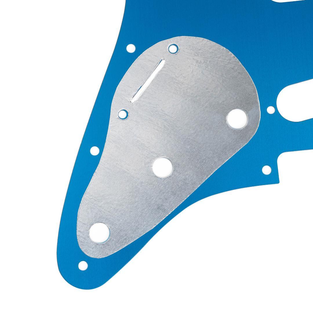 ストラト用アノダイズドピックガードBlue青/Lotustorks