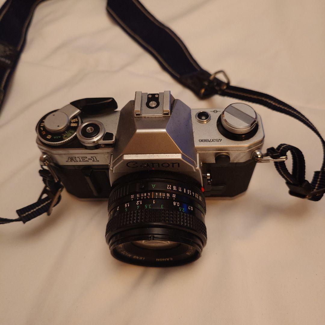 フィルムカメラ キャノン AE-1 ＆フラッシュ＆望遠レンズ アンティーク