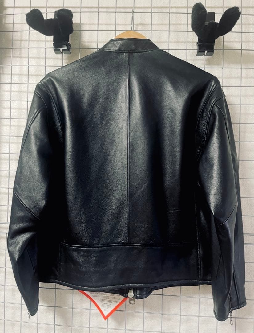 Retro Grande ブラック シープレザーシングルライダースジャケット S