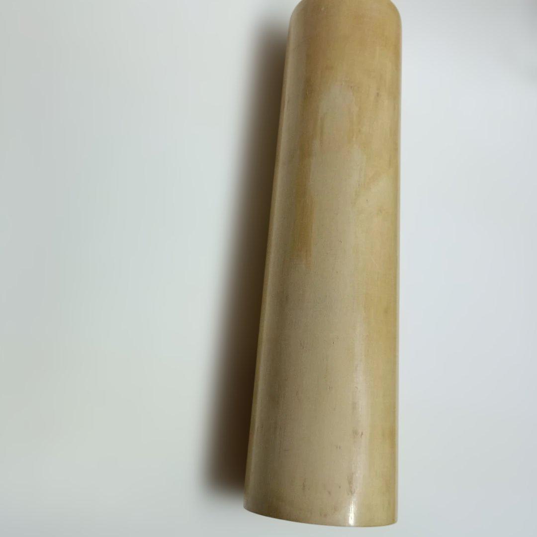 牧野千代松おさげ髪 木製こけし 大小セット 花模様