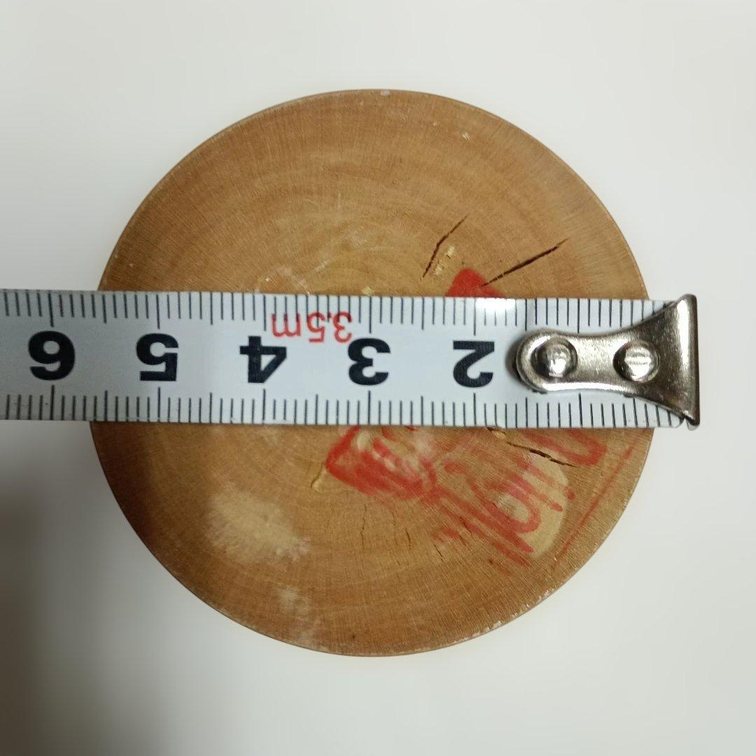 牧野千代松おさげ髪 木製こけし 大小セット 花模様