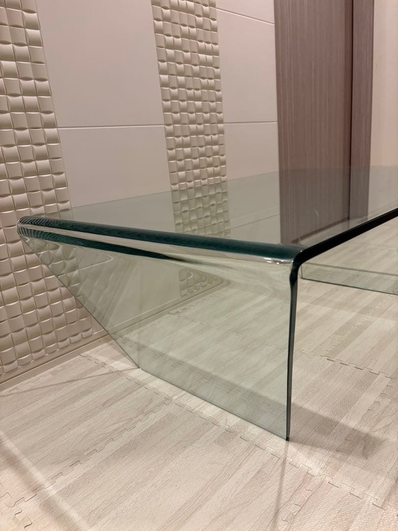一枚ガラス製　ローテーブル