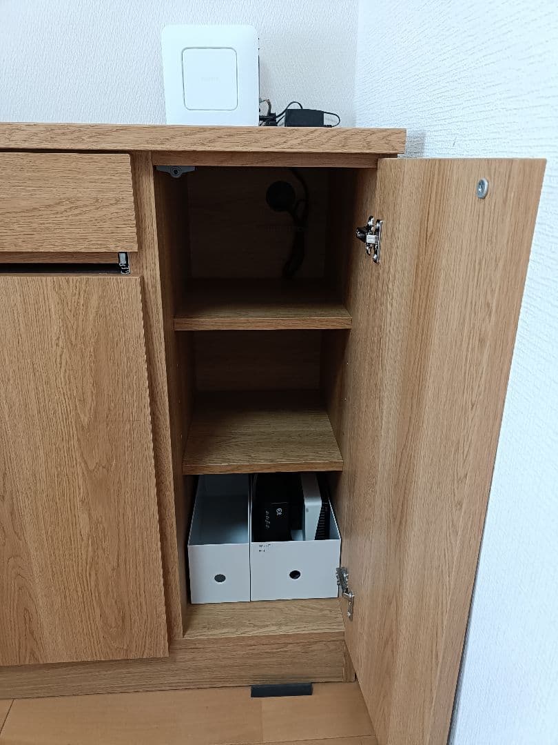 ベルメゾン　リビングキャビネット　プリンター収納