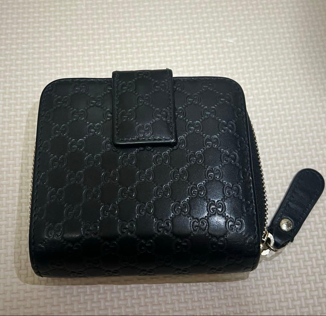 GUCCI 財布 シマ レザー