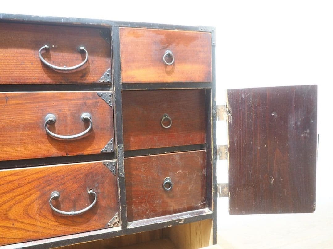 1256 アンティーク　小箪笥　棒タンス　収納棚　骨董　レトロ　インテリア