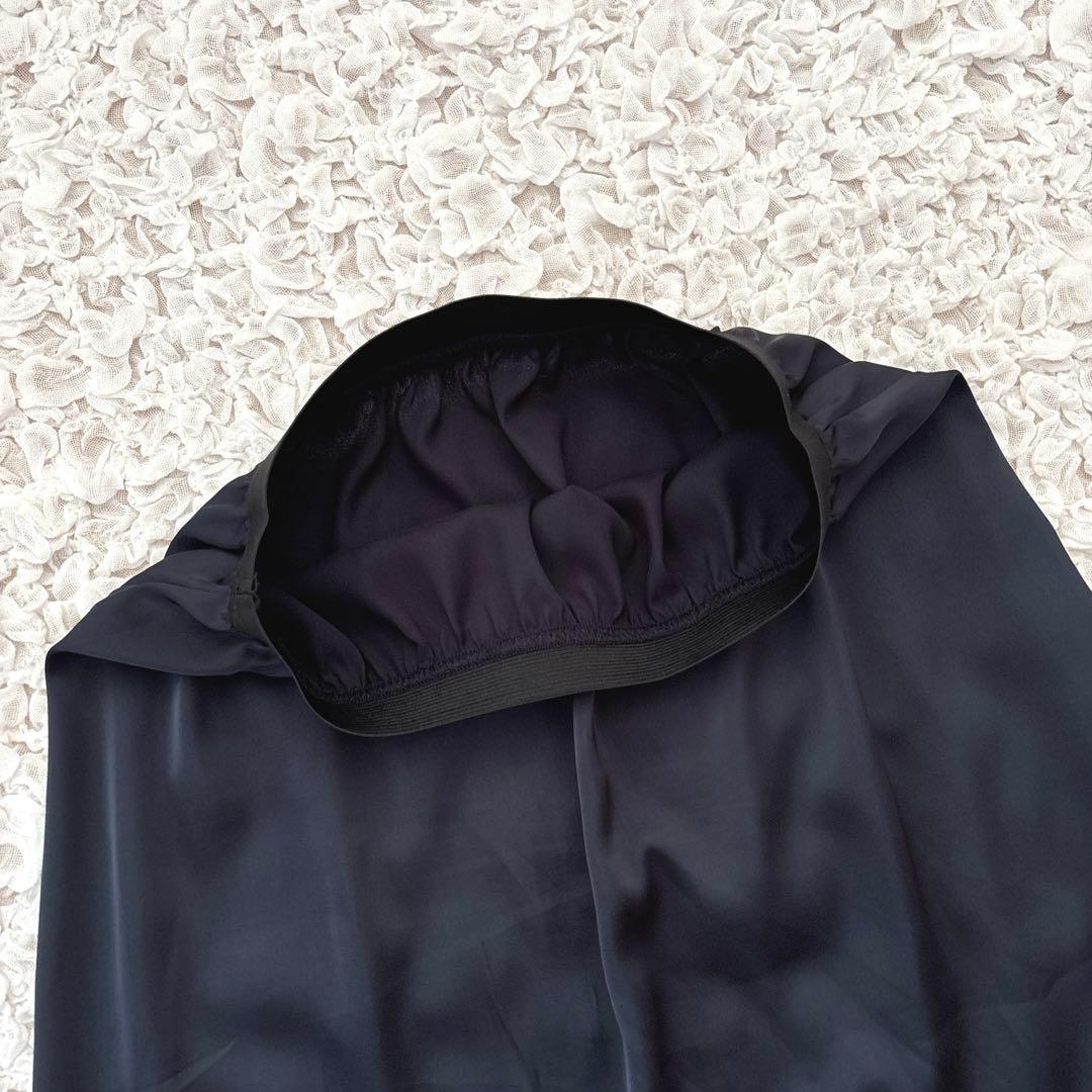 2025 machatt レースサテンスカート　ネイビー