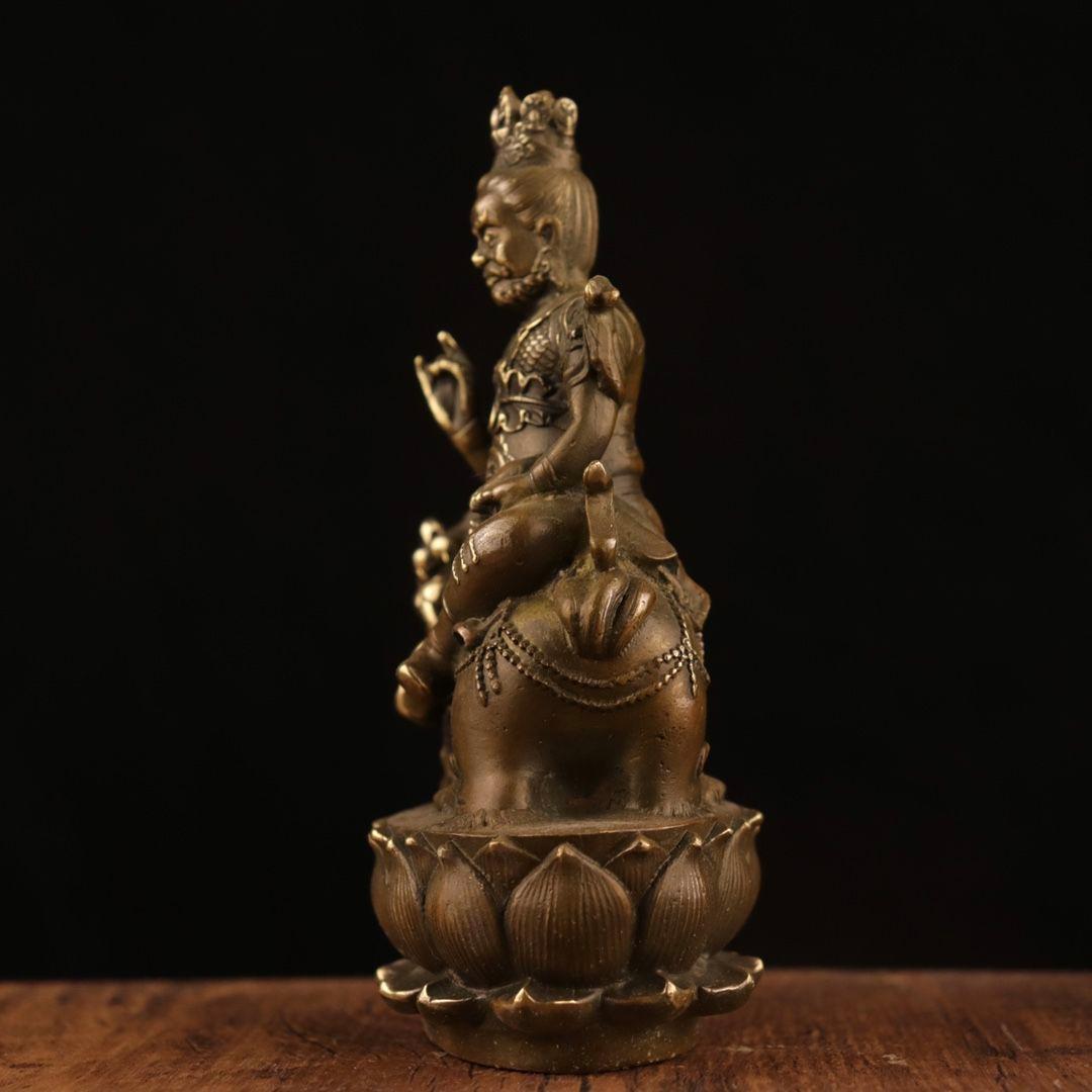 黄財神 騎瑞獣 仏像 工芸品 美術品 置物