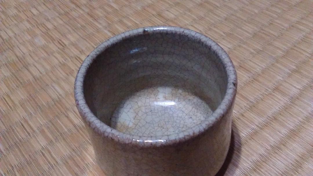 斑　唐津　筒盃　ぐい呑　無傷　保存箱付