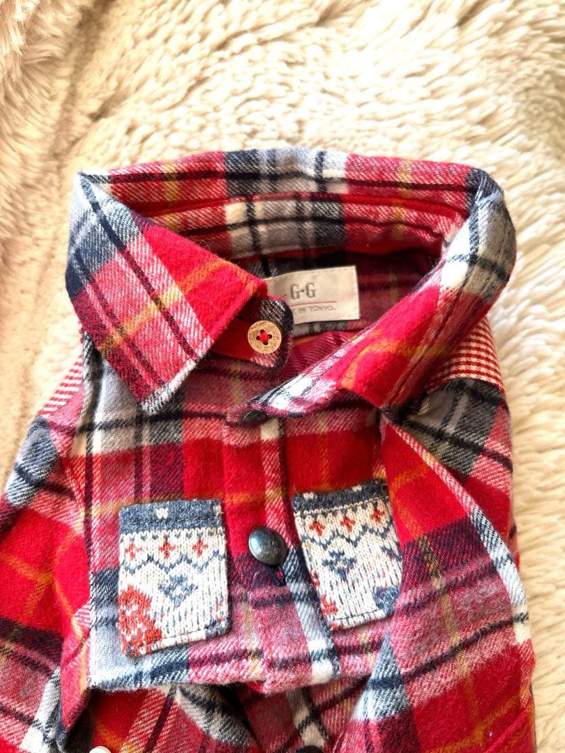 希少❣️試着のみ❣️受注会オーダー品 めちゃ可愛い❣️ネルシャツ2ハーフ