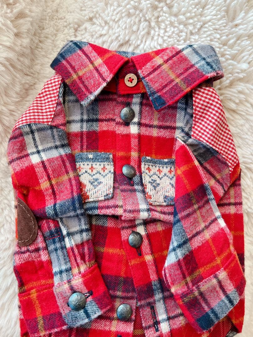 希少❣️試着のみ❣️受注会オーダー品 めちゃ可愛い❣️ネルシャツ2ハーフ