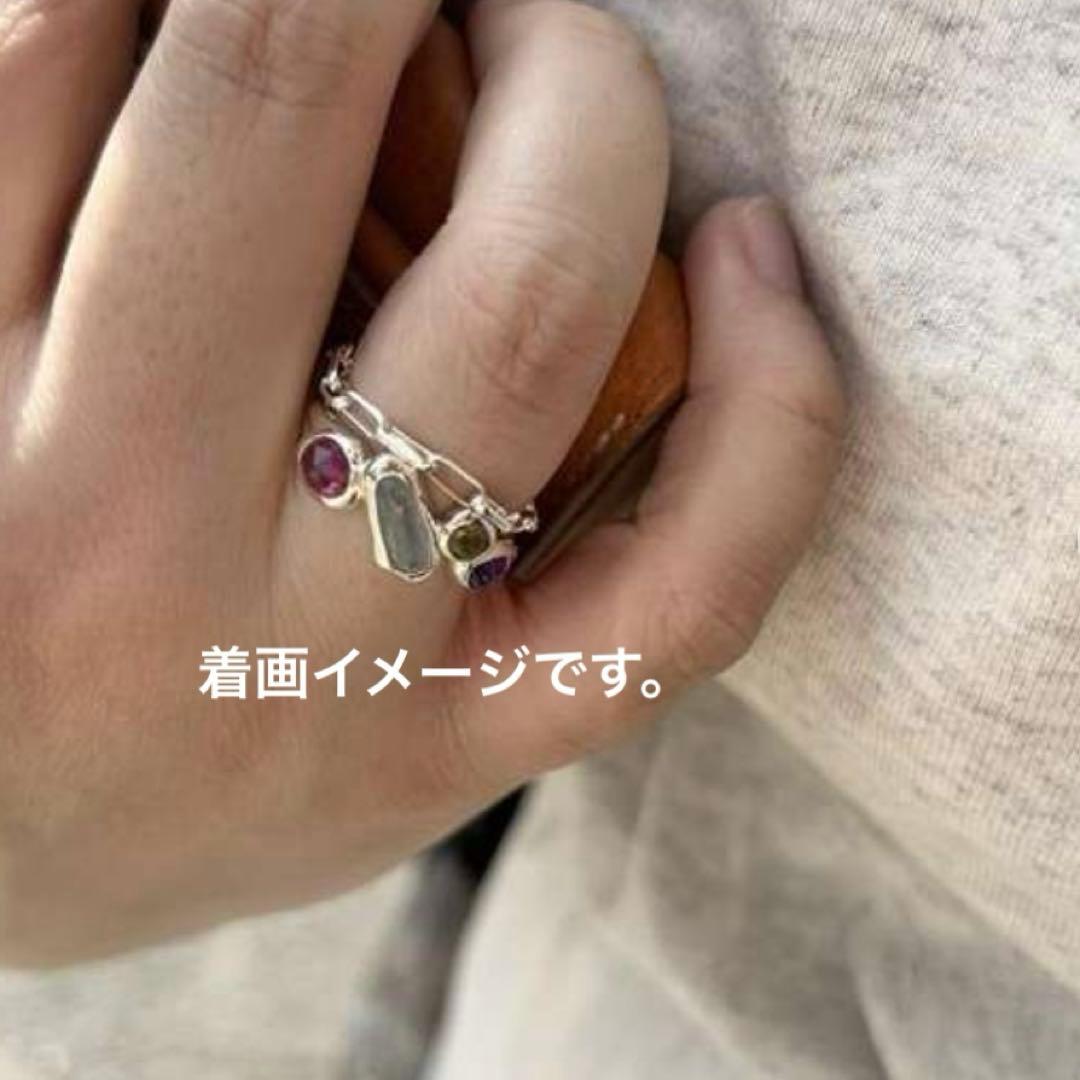 アガット シルバー　チェーンリング