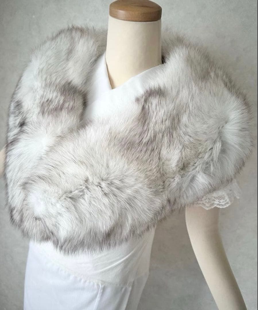 ラテ　 振り袖　ファー　バックのセット