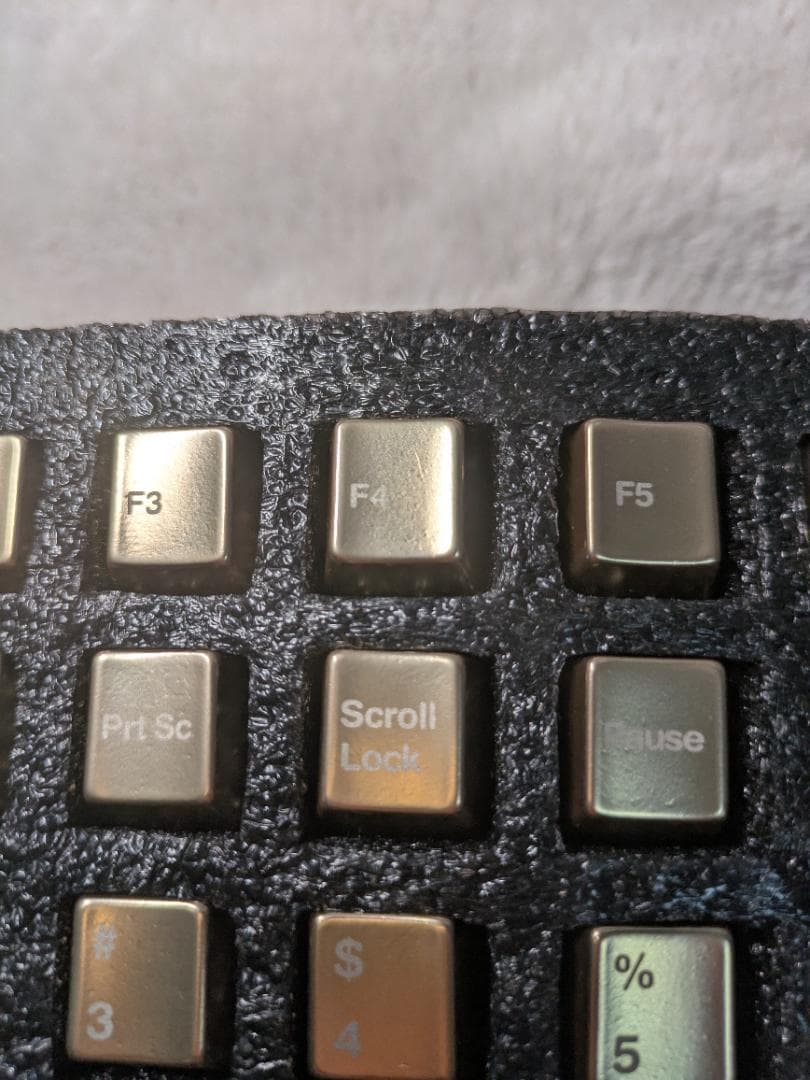 awekeys satin goldフルメタルキーキャップセット