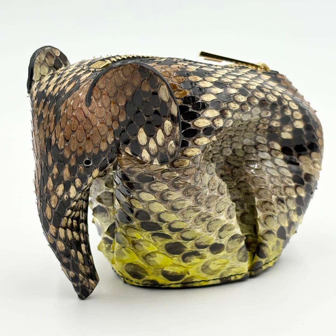 希少✨ロエベ ケース ミニ財布 エレファント ゾウ パイソン