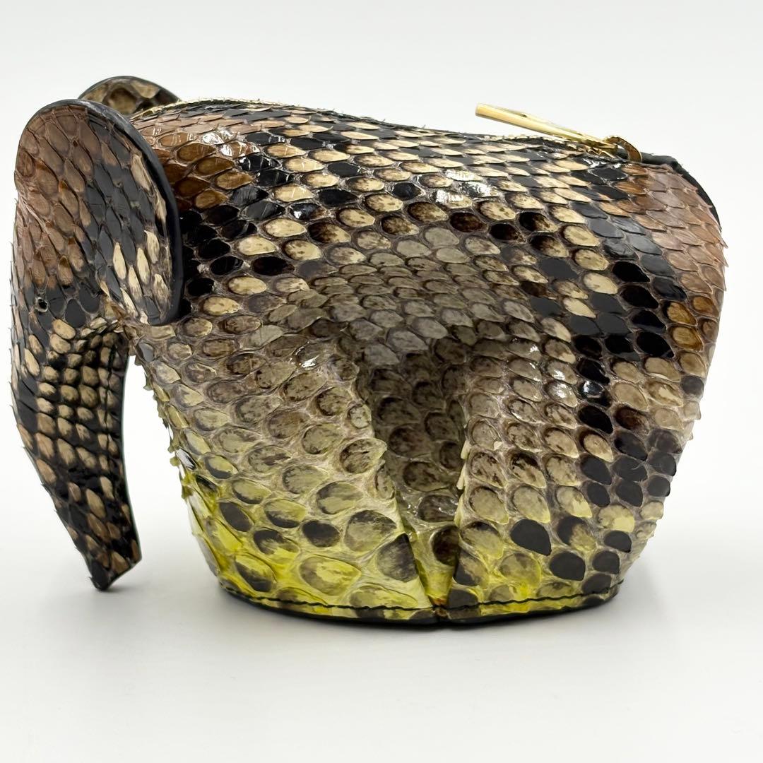 希少✨ロエベ ケース ミニ財布 エレファント ゾウ パイソン