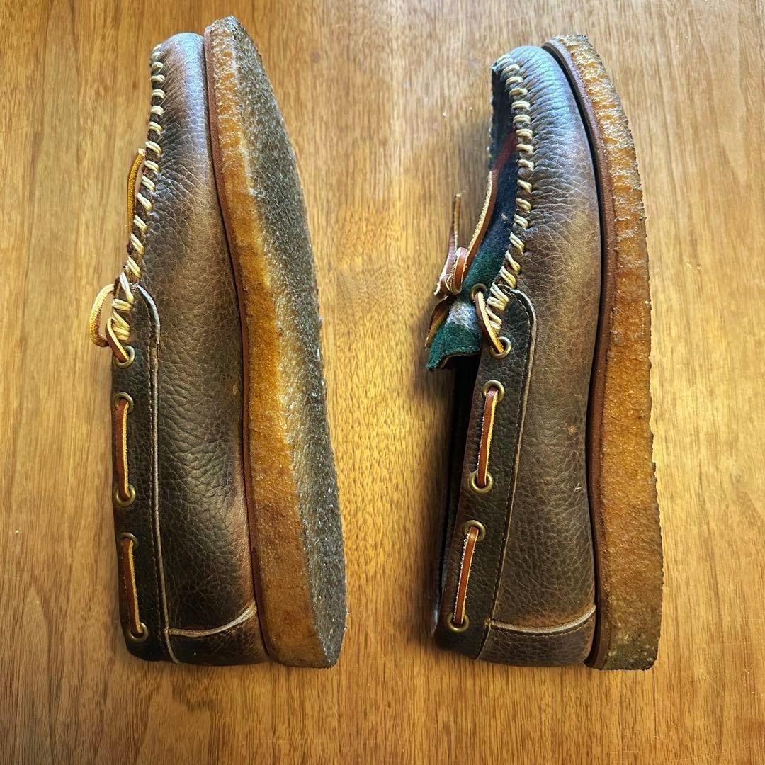 希少！USA製 POLO RALPH LAUREN レザー × ウール モカシン