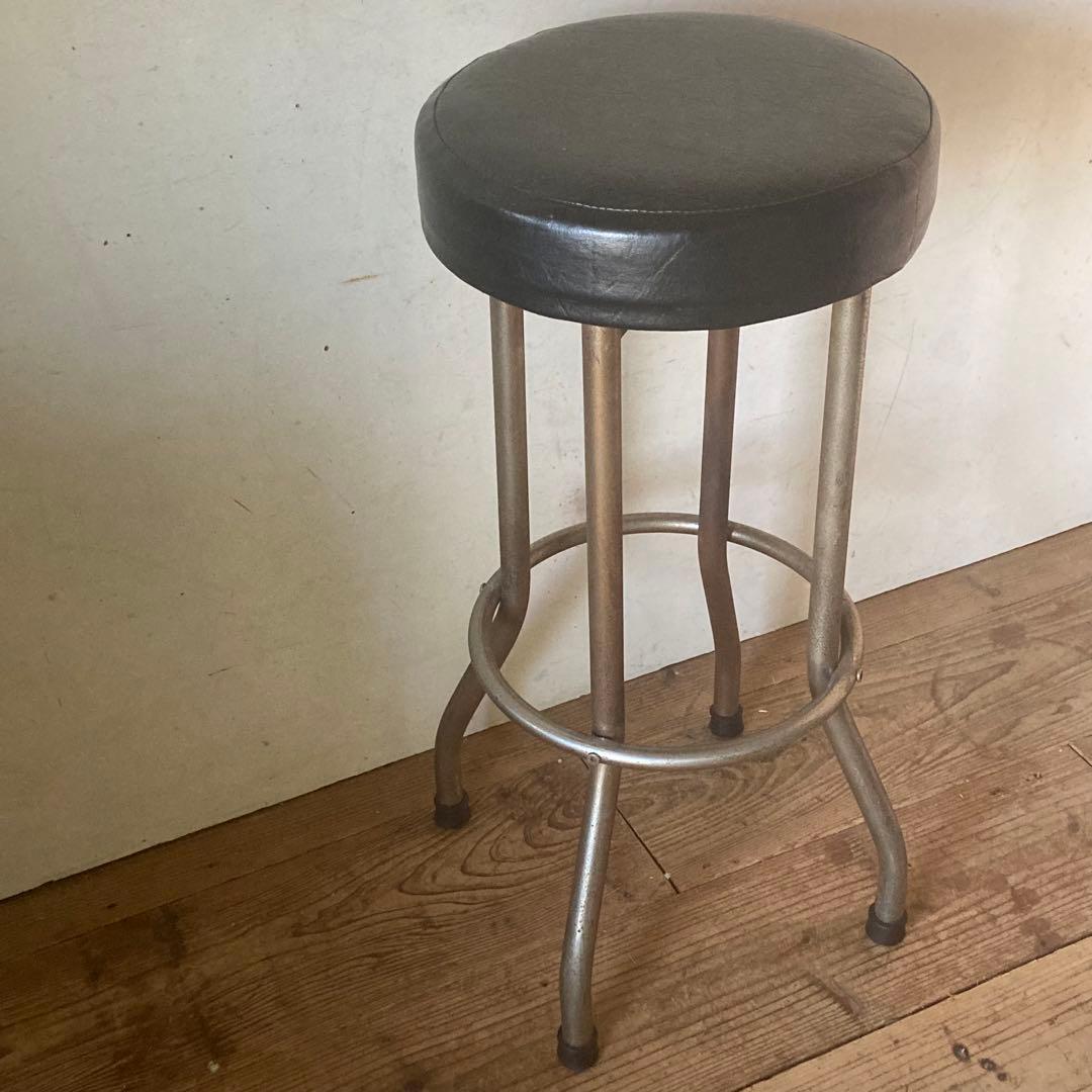 ヴィンテージ レトロ 回転式 カウンターチェア ハイスツール インダストリアル