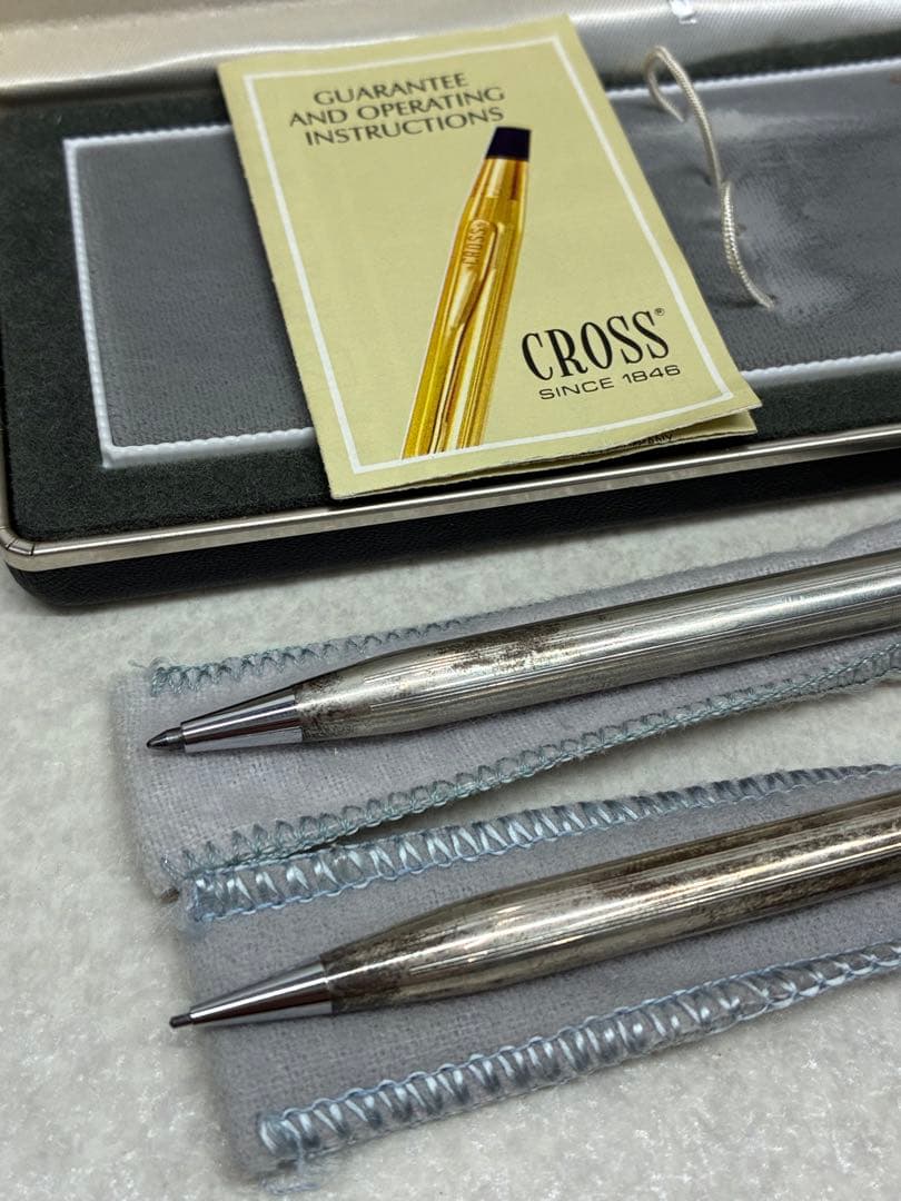 Cross クロス ボールペン＆シャーペン 銀製スターリングシルバー 2本セット