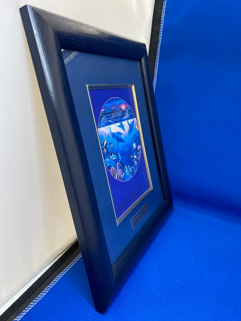 最終値下げ‼️*980 クリスチャンラッセン　絵画　額縁入　壁掛け　インテリア