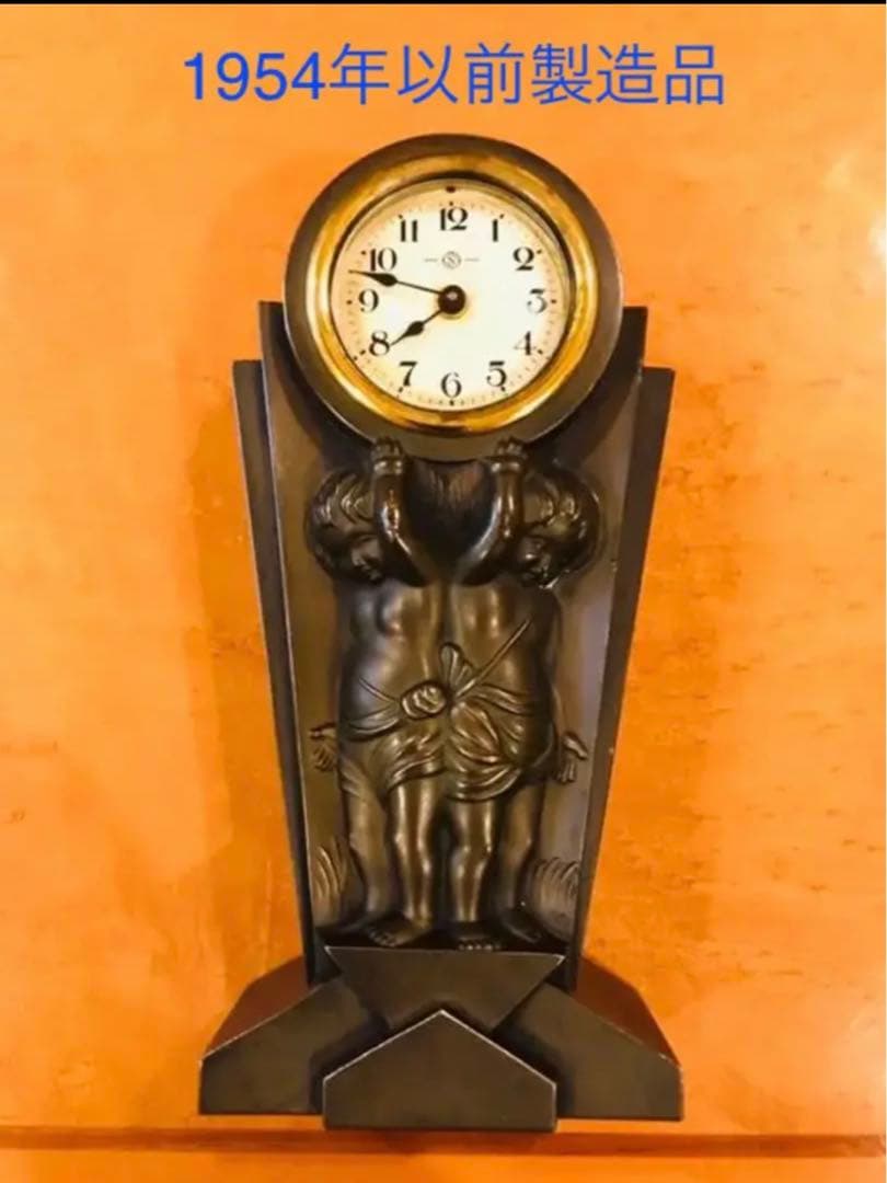 価格変更 精工舎（現SEIKO）1954年以前（昭和29年）ブロンズ製置き時計