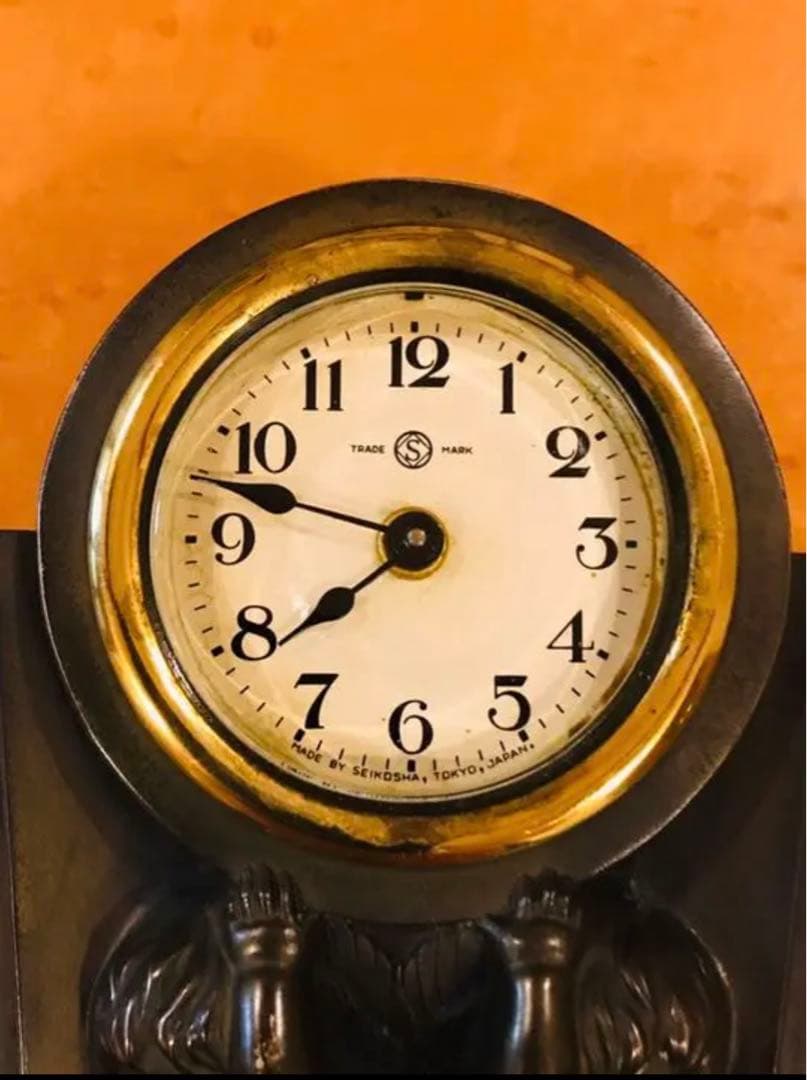価格変更 精工舎（現SEIKO）1954年以前（昭和29年）ブロンズ製置き時計