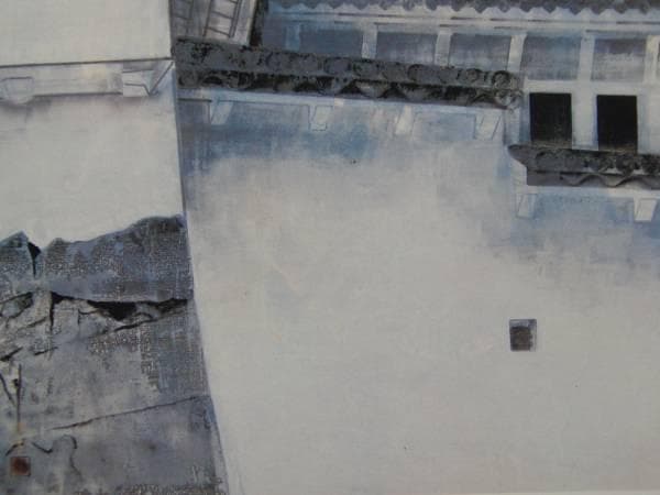 奥田土牛、城、豪華・希少・大判画集画、新品高級額・額装付