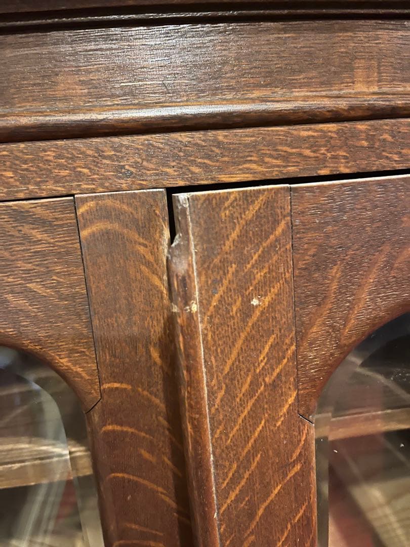 引き取り限定◼︎古いガラス扉付きキャビネットアンティークヴィンテージ店舗什器