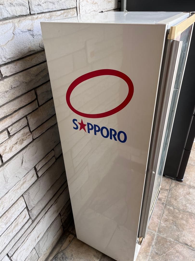 昭和レトロ　サッポロビール ガラス扉冷蔵庫　ショーケース