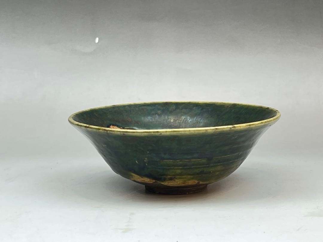 ［美品］織部焼　茶碗　送料込み