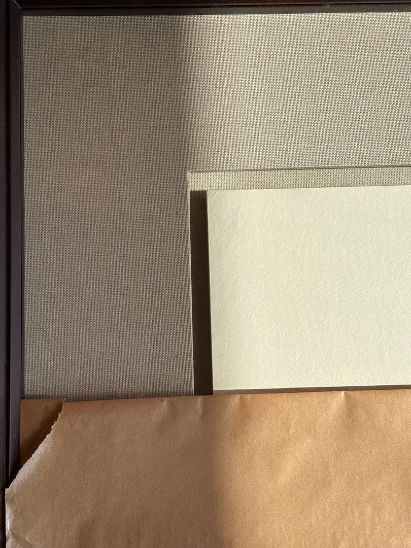 【浮かし額装】ダークブラウン 木製フレーム ガラス付き