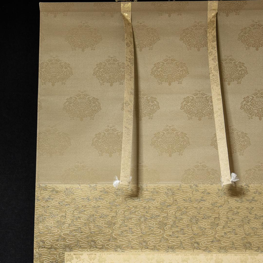 掛軸-920　中村逸夫　鹿子御影　共箱　蓮如上人像　浄土真宗　幅広