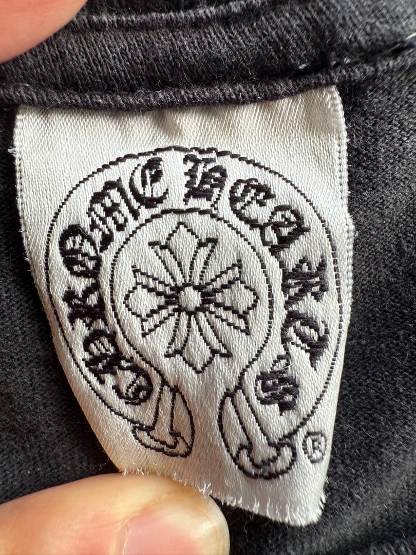 CHROME HEARTS OLD ピンク CHクロス Tシャツ 黒　フェード