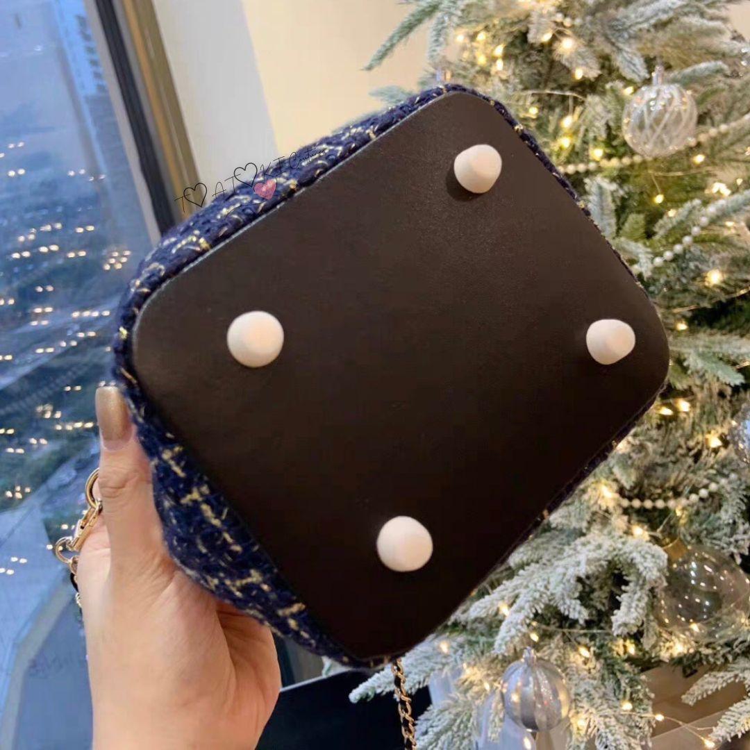 数量限定❤CHANEL❤ブラックラメ巾着ショルダーバッグゴールドチェーン