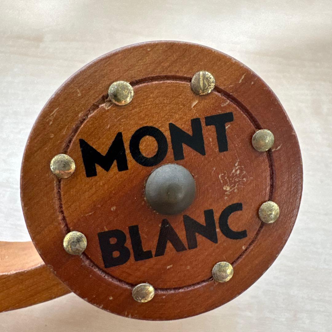 非売品 MONTBLANC モンブラン ペン立て 大砲型 木製 ペンスタンド