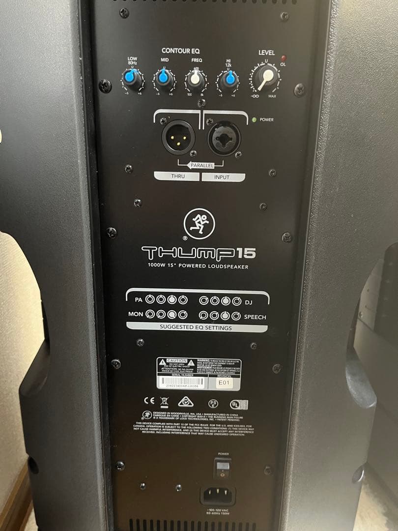 Mackie THUMP15 パワードスピーカー 2台 スピーカーケーブル2本付