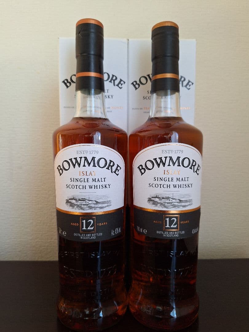ボウモア12年旧ラベル(正規品) 700ml×2本